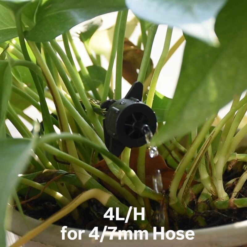 50PCS 2L 4L 8L Емитер с компенсиране на налягането Самопочистващ се Издръжлив капково напояване Воден регулатор Тръба 4/7MM 16 PE маркуч Капкообразувател