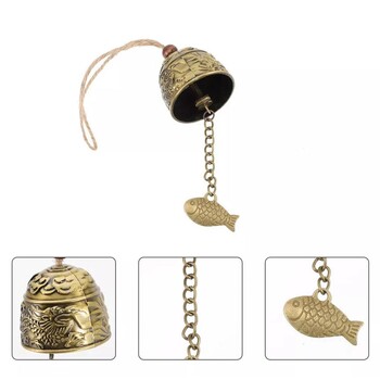 1 τμχ Δράκος/ψάρι Feng Shui Bell Blessing Good Luck Fortune Crafts Κουδούνι Διακοσμητικό μενταγιόν Κουδούνι Διακοσμητικό κρεμαστό κρεμαστό W B5i6