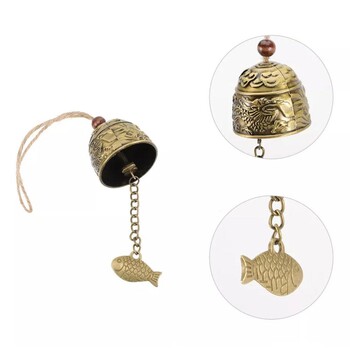 1 τμχ Δράκος/ψάρι Feng Shui Bell Blessing Good Luck Fortune Crafts Κουδούνι Διακοσμητικό μενταγιόν Κουδούνι Διακοσμητικό κρεμαστό κρεμαστό W B5i6