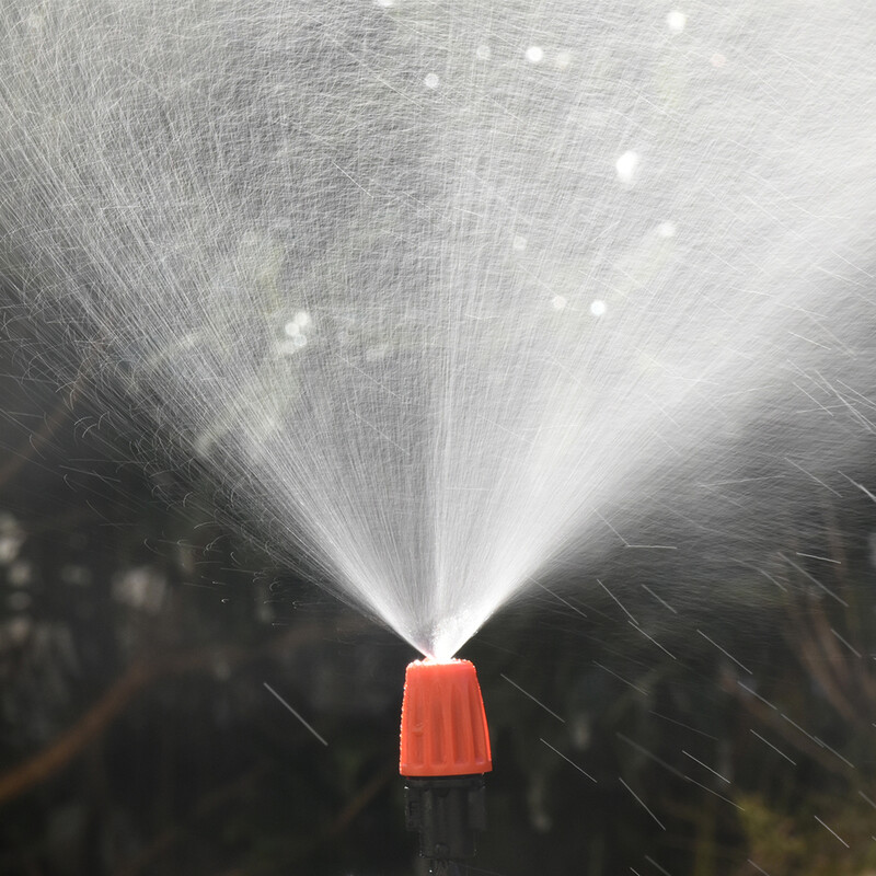 25 бр. Регулируеми дюзи за охлаждане с мъгла с 1/4'' тройник за капково напояване Система за градинско напояване Комплект оранжерия за бонсай от цветя