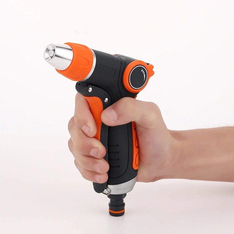 Маркуч, пистолет за пръскане с вода, регулируем пистолет за автомивка, градински спрей, преносим пистолет за високо налягане, спринклерна дюза, градинска водна струя