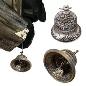 Morgan Silver Dollar Bell, Αντίκες μεταλλικές κρεμαστές στολίδια, Halloween Witch Silver Bells Διακοσμήσεις Χριστουγεννιάτικο κουδούνι 2024