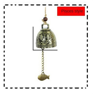 Vintage Carve Wind Chimes Bell Χάλκινη αυλή Διακόσμηση κήπου Windbell υπαίθριο κρεμαστό σπίτι ναός στολίδι κινέζικο στυλ