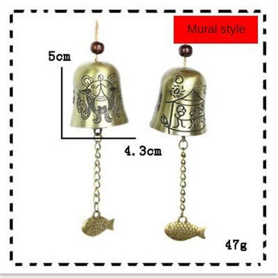 Vintage Carve Wind Chimes Bell Χάλκινη αυλή Διακόσμηση κήπου Windbell υπαίθριο κρεμαστό σπίτι ναός στολίδι κινέζικο στυλ