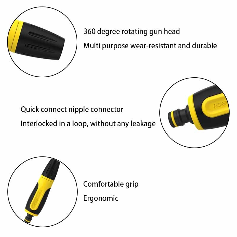 Aiandusotsik, reguleeritav kõrgsurvepihustusveepüstol, otsepihustiga aiakastmine, aia kastmistööriistad