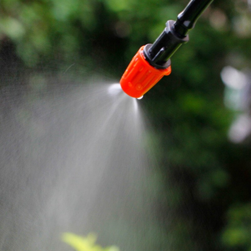 Регулируеми дюзи за мъгла с маркуч 4/7 mm, черен тройник, градински напоителни пръскачки, охлаждане, овлажняване, пулверизатори
