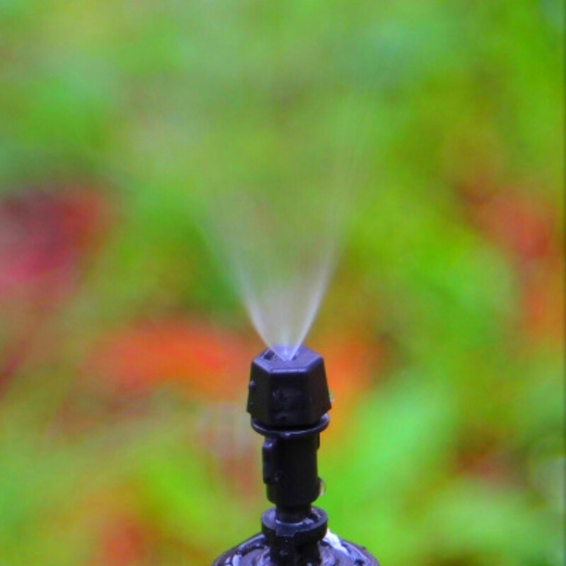 Регулируеми дюзи за мъгла с маркуч 4/7 mm, черен тройник, градински напоителни пръскачки, охлаждане, овлажняване, пулверизатори