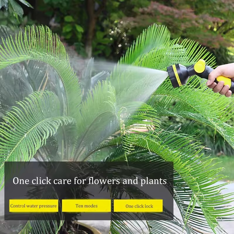 Kaasaskantavad multifunktsionaalsed survepesurid, 10 režiimiga aia, raske kõrgsurveveepüstoli kastmisvihmut