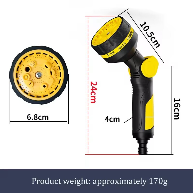 Kaasaskantavad multifunktsionaalsed survepesurid, 10 režiimiga aia, raske kõrgsurveveepüstoli kastmisvihmut