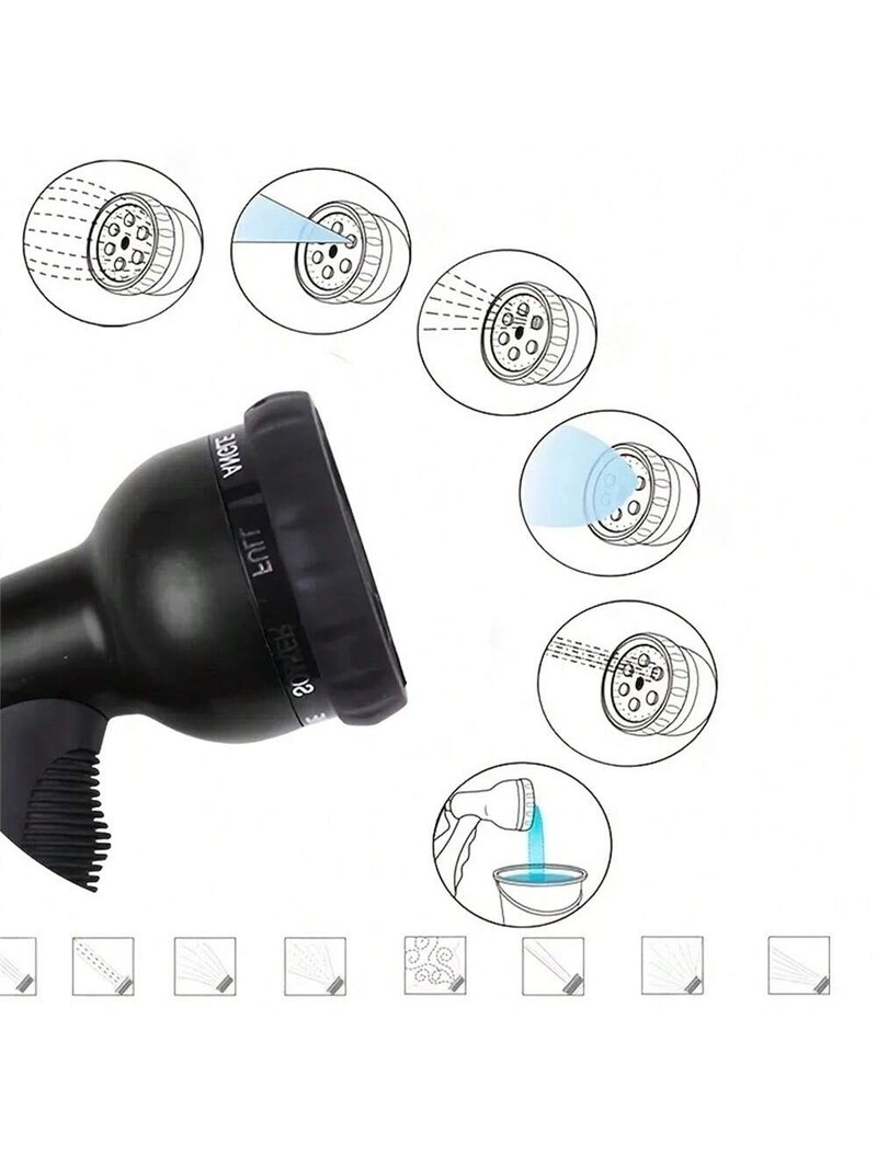 Многофункционален регулируем воден пистолет, пистолет за напояване на тревни площи за растения и цветя, използван за напояване на домашна градина