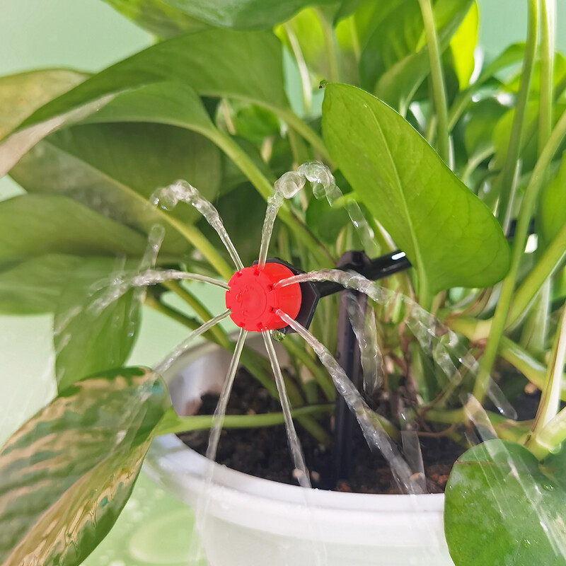 10-30M Градински 1/4'' Комплект за капково напояване Дюзи за система за автоматично напояване за земеделска земя Бонсай Растение Цвете Зеленчукова Оранжерия