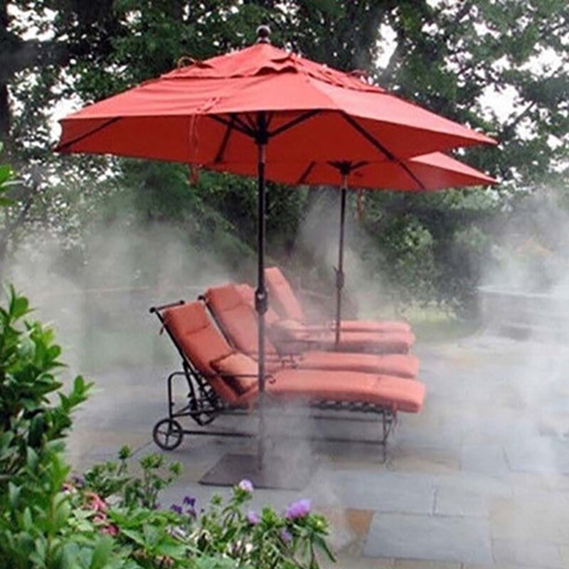 10M Външно охлаждане Система за замъгляване на вътрешен двор Вентилатор Охладител Водна мъгла Gardenhouse Garden Patio Спрей Hot Fogger Система за замъгляване Консумативи