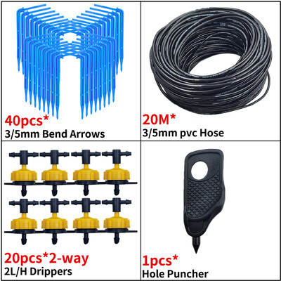 OASIS Greenhouse Drip Irrigation 4-way 3/5mm Drip Arrow Σύστημα ποτίσματος πομπού 2 δρόμων για Bonsai Garden 10/20set