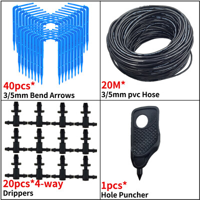 OASIS Greenhouse Drip Irrigation 4-way 3/5mm Drip Arrow Σύστημα ποτίσματος πομπού 2 δρόμων για Bonsai Garden 10/20set