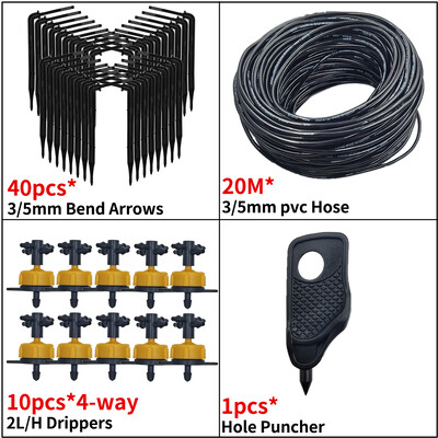 OASIS Greenhouse Drip Irrigation 4-way 3/5mm Drip Arrow Σύστημα ποτίσματος πομπού 2 δρόμων για Bonsai Garden 10/20set