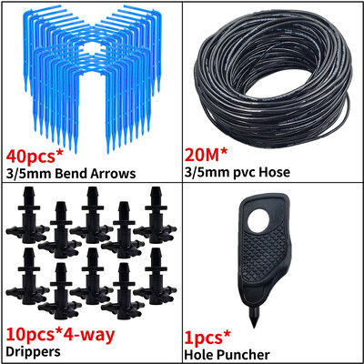 OASIS Greenhouse Drip Irrigation 4-way 3/5mm Drip Arrow Σύστημα ποτίσματος πομπού 2 δρόμων για Bonsai Garden 10/20set