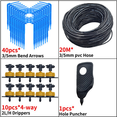 OASIS Greenhouse Drip Irrigation 4-way 3/5mm Drip Arrow Σύστημα ποτίσματος πομπού 2 δρόμων για Bonsai Garden 10/20set