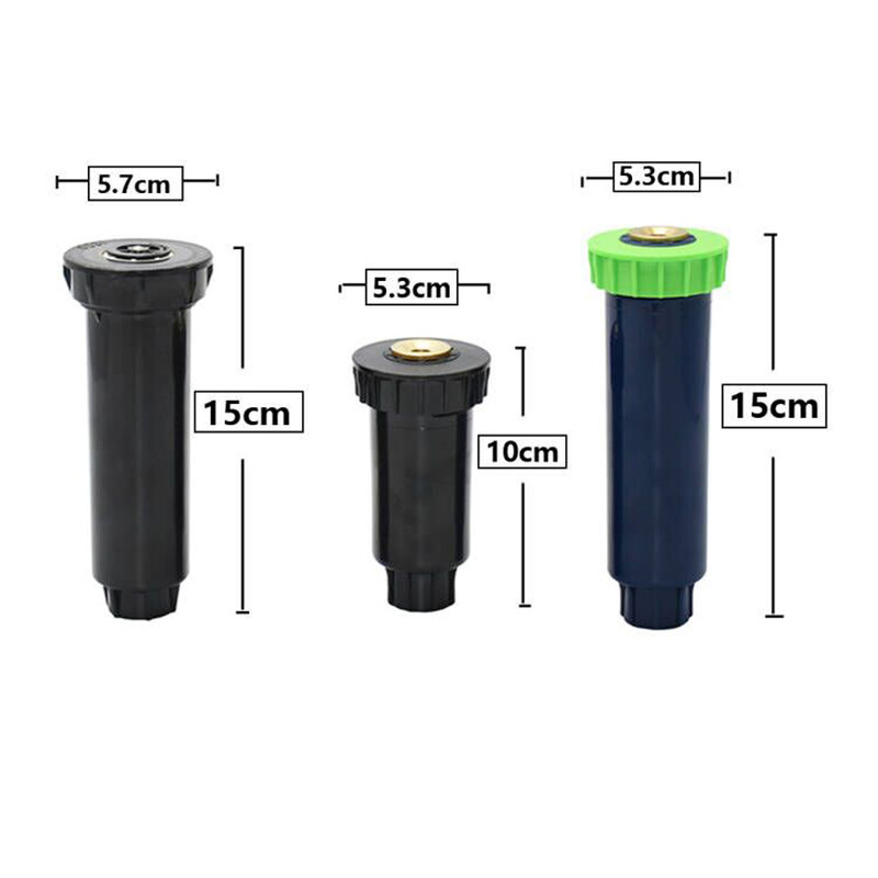 90-360 laipsnių iššokantis purkštuvas Reguliuojamas vejos laistymo purkštuvo galvutė sodo drėkinimo purškimo antgalis su 1/2" moterišku siūlu