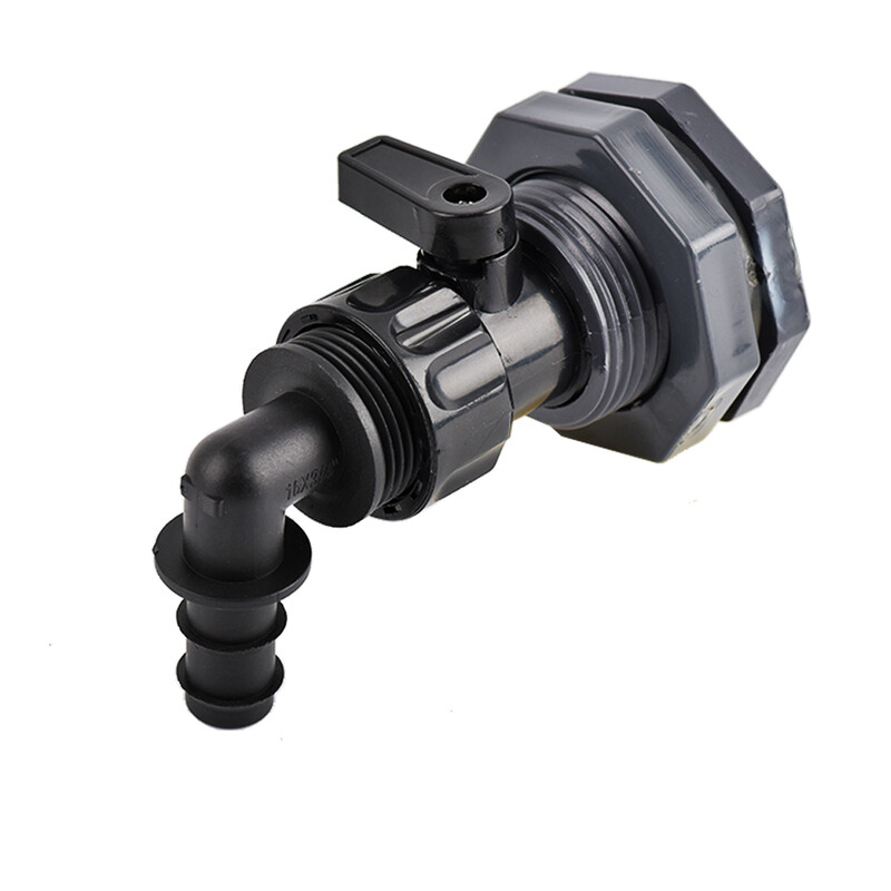 3/4 keermega PVC vaheseinte liitmik, toruliitmik vihma jaoks Tünn Aiavooliku adapter Torukomplekt Veepaak galloni äravooluämber