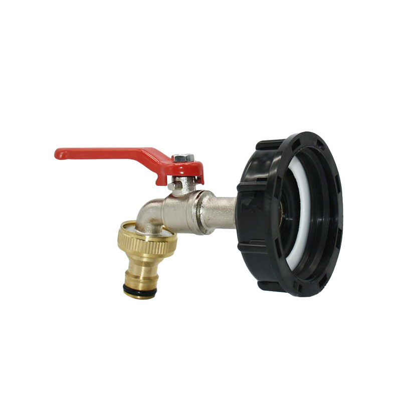 S60 x 16 mm nipelio maišytuvo adapteris lauko lietaus vandens surinkimui Bucketr IBC rezervuaro akvariumo čiaupo pakaitinis drenažo armatūra