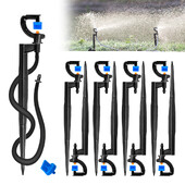 New Style 5PCS 1/4" Barb 180° Sprinklers Water System Spray Nozzle with 21cm Stake Micro Watering Irigation sprinkler sprayner