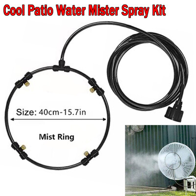 16 hüvelykes párásító ventilátor Cool Patio Water Mister spray-készlet kültéri kert hűtéséhez