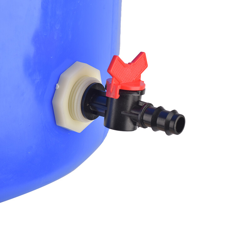 3/4 colio PVC lietaus statinės pertvaros vožtuvo adapteris su 16, 20 mm žarnos adapteriu akvariumų vandens rezervuarų baseinams