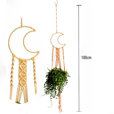 Καυτή πώληση, χειροποίητη boho στυλ μακραμέ θήκη γλάστρας για εσωτερικό παράθυρο κρεμάστρα γλάστρας