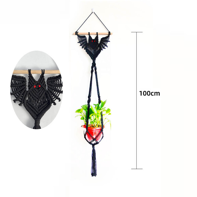 Karštas išpardavimas rankų darbo boho stiliaus makramė augalų vazonų laikiklis patalpų lango gėlių vazonų kabykla