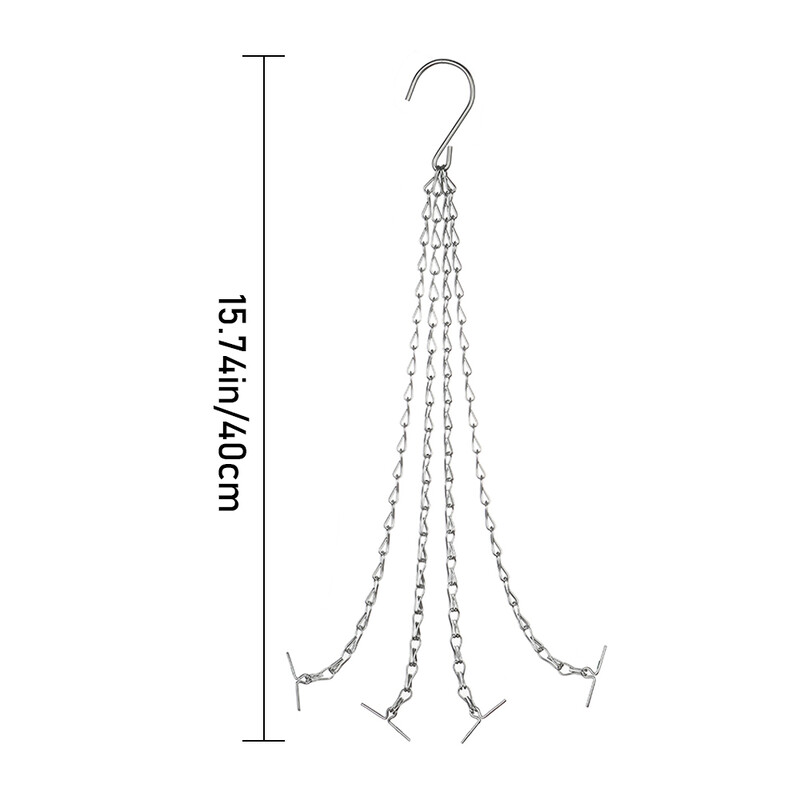 Висяща кошница Верига Саксия за цветя Висяща верига Резервни закачалки за растения Саксия за цветя Хранилки за птици Висяща верига за кошница Куки за окачване