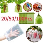 1/5/50/100pcs Τσάντα προστασίας σταφυλιού Grow Bag Mesh Φρούτα Προϊόντα Καταπολέμησης Παρασίτων Αναπνεύσιμη Γάζα Φράουλα Σάκοι Σπορόφυτου Οργάντζα