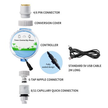 Напояване Bluetooth WiFi Gateway Контролер за поливане на цветя Време за поливане Артефакт Автоматичен смартфон Дистанционен таймер