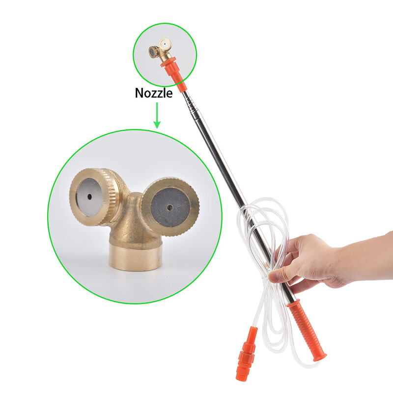 2,4 m aukšto slėgio žemės ūkio įrankis Patvarus teleskopinis purškimo strypas iš nerūdijančio plieno ilgintuvas Vaismedžių priedai Lance veja