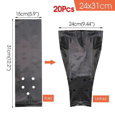 Thicken PE Seedling Planting Bag Black Breathable φυτώρια Γλάστρα καλλιέργειας Δοχείο μεταφύτευσης δέντρων στον κήπο περιβόλι