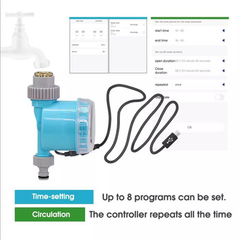 WiFi безжичен градински таймер за вода, смарт телефон, дистанционно управление, домашна оранжерия, външно напояване, автоматичен комплект, вграден шлюз