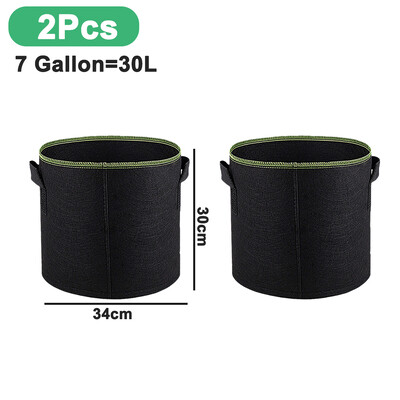 1/2Pcs Plant Grow Bags Heavy Duty Nonwoven Fabric Plant δοχεία με λαβές για λαχανικά κήπου Φύτευση λουλουδιών 3/5/7/10Gallon