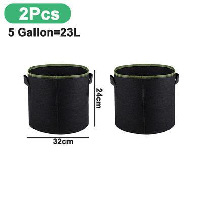 1/2Pcs Plant Grow Bags Heavy Duty Nonwoven Fabric Plant δοχεία με λαβές για λαχανικά κήπου Φύτευση λουλουδιών 3/5/7/10Gallon