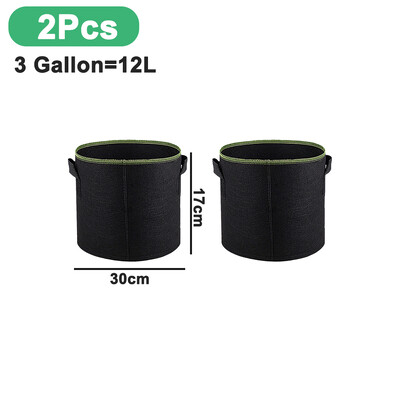 1/2Pcs Plant Grow Bags Heavy Duty Nonwoven Fabric Plant δοχεία με λαβές για λαχανικά κήπου Φύτευση λουλουδιών 3/5/7/10Gallon