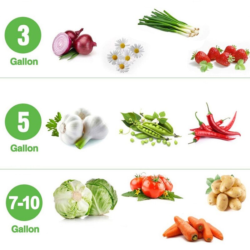 1/2 vnt. Augalų auginimo maišeliai Sunkaus neaustinio audinio vazonai su rankenomis, skirti sodo daržovėms, gėlėms sodinti, 3/5/7/10 galonų