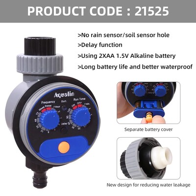Garden Automatic Irigation Watering Timer αναβαθμισμένη έκδοση Ball Valve for Water Irigation Controller System