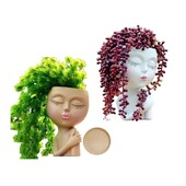 Κορίτσι Γλυπτό Planter φυτό σε γλάστρα για στολίδι κήπου μικρού φυτού γραφείου