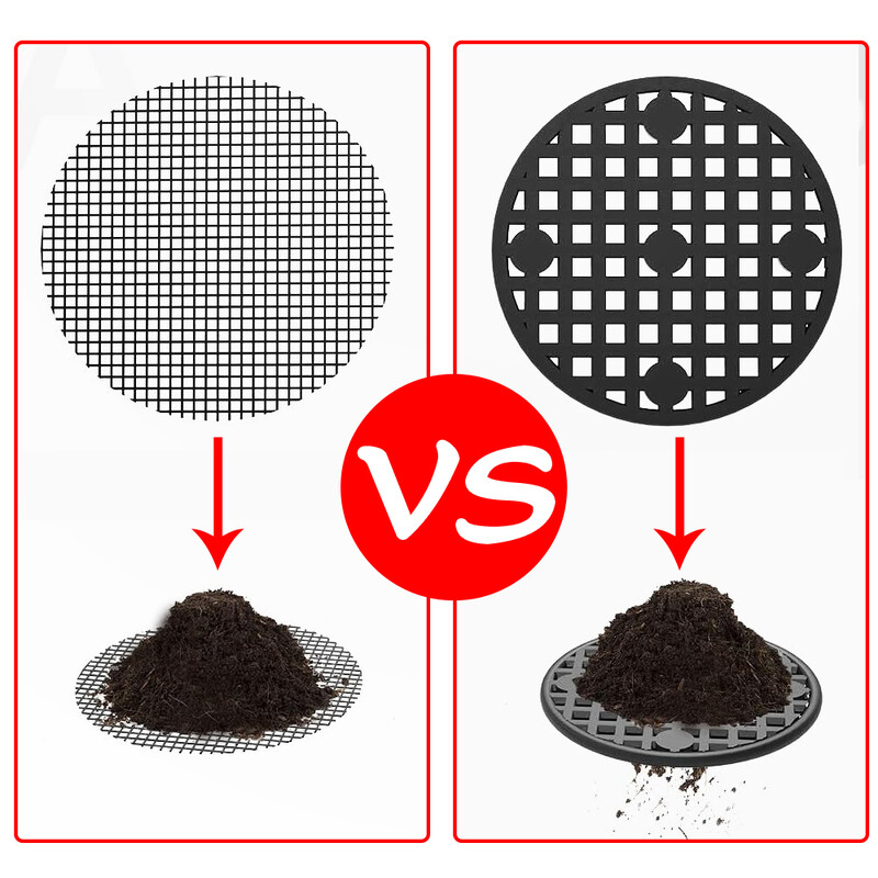 100 vnt. Gėlių vazono skylių tinklelis, apvalus drenažo skylių tinklelis, apsaugantis nuo dirvožemio praradimo sodo augalų bonsai dugno tinklelio tarpiklis