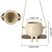 Cute Planter Planter Planter Container Resin Wall Planter Planter Bowl Νηπιαγωγείο Προμήθειες Ζαρντινιέρης Διακόσμησης Κήπου