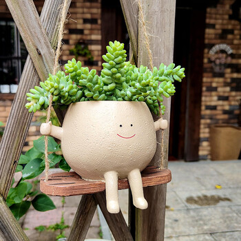 Cute Planter Planter Planter Container Resin Wall Planter Planter Bowl Νηπιαγωγείο Προμήθειες Ζαρντινιέρης Διακόσμησης Κήπου