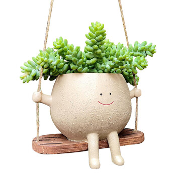 Cute Planter Planter Planter Container Resin Wall Planter Planter Bowl Νηπιαγωγείο Προμήθειες Ζαρντινιέρης Διακόσμησης Κήπου