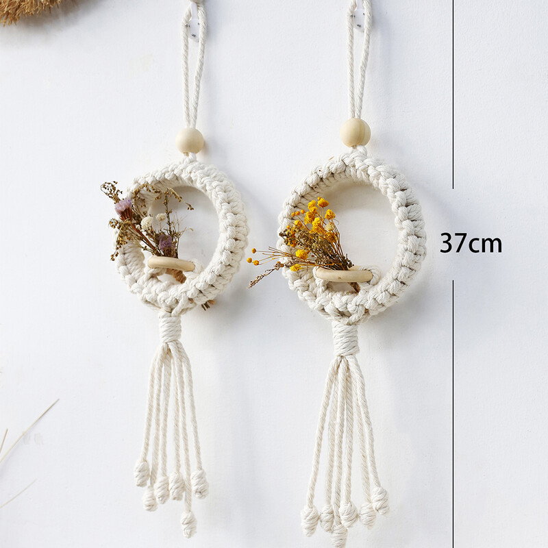 Õhutaimehoidja Makraame seinale riputatav lillepott talumaja Aiapotid riidepuu Boho Decor Kodu rõdu Kaunistus Magamistoa kingitus