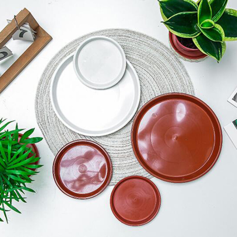 10 vnt. Plastikiniai gėlių vazonų padėklai Augalo lėkštė Apvalios lašelinės vazonų padėklai Vazonai Vidaus lauko Namų sodo reikmenys D4