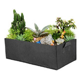 1 τμχ Felt Grow Pots Ορθογώνιες γλάστρες καλλιέργειας Υφασμάτινες τσάντες φύτευσης Τσάντες φυτευτή λουλουδιών Δοχείο φύτευσης λαχανικών εξωτερικού χώρου κήπου