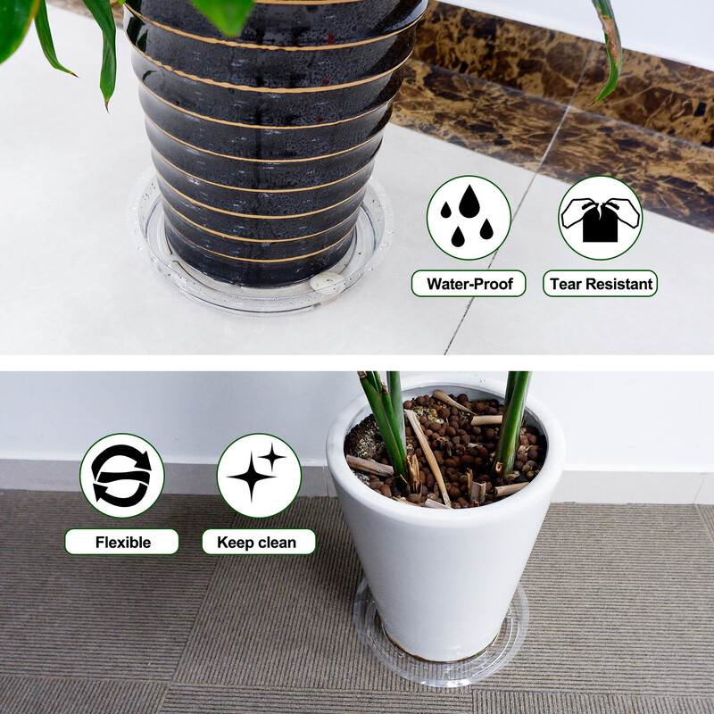 20 pakuotės augalų lėkštės po 6, 8, 10, 12 colių, augalų nusausinimo padėklai, patvarūs gėlių vazonų lašelių padėklai, skirti viduje, lauke