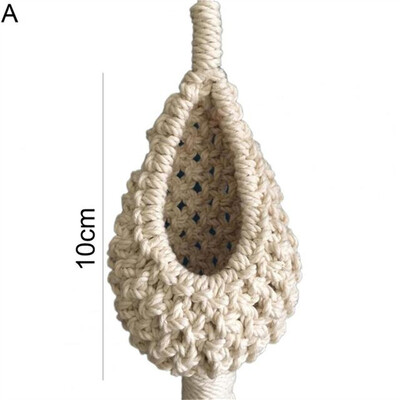 Handamde Macarme Air Planter Haing Basket Pot Ανανάς Αναρρίχηση Vine Flower Flower Planter Δίχτυ κρεμάστρα Ταπετσαρία τοίχου Boho διακόσμηση